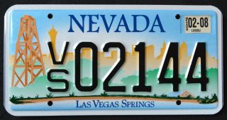 Nevada " Las Vegas Springs Lv Strip Cabin " Nv Specialty Graphic License Plate