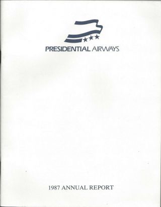 Presidential Airways Annual Report 1987