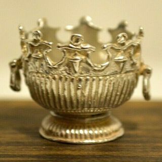 Miniature Sterling Silver Bowl Dollhouse 1:12 Monteith Bowl