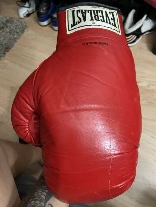 Vintage Everlast Red Boxing Gloves 12oz Made In USA 3