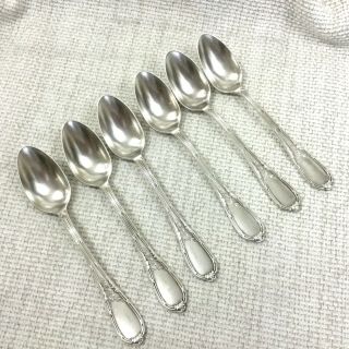 Antique French Teaspoons Silver Plated Boxed Set Of Six Louis Xiv Empire