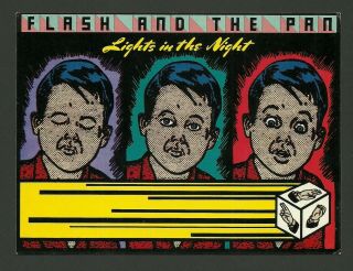 Flash And The Pan Lights In The Night Vintage Promo Sticker