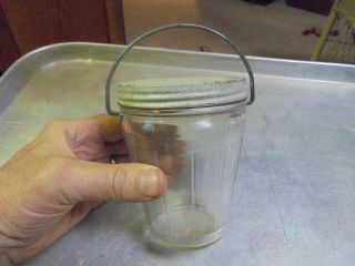 Vintage Glass Peanut Butter Jar With Bail Handle