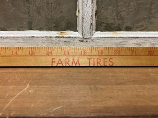 Vintage Firestone Farm Tires Advertising Yard Stick Old Gas Oil Farm Tractor 2