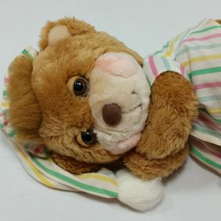 Fisher Price Plush Teddy Beddy Bear Sleepy Eyes Pajamas Vintage 1985 Soft Toy