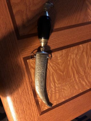 Antique Dagger Knife Authentic Handmade Arabic,  Detail,  Eagles Head