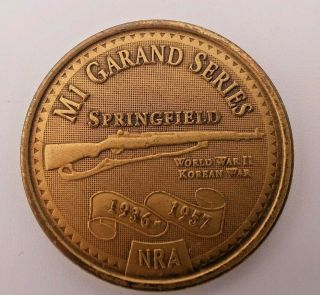 Vintage M1 Garand Rifle Series Challenge Coin Ww2 Korean War Nra Springfield Usa