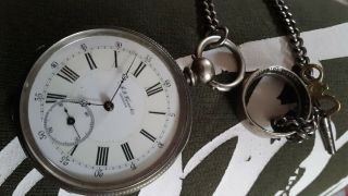 Antique Tissot Pocket Watch.  With Chain And Key