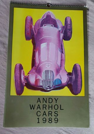 Vtg Andy Warhol Mercedes Benz 1989 Calendar Collectible,  Pink Version,  Car Art