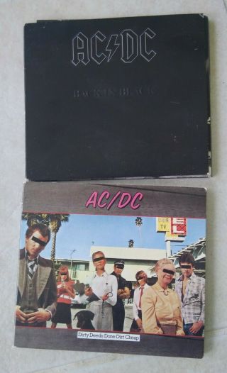(2) Ac/dc Music Cds Albums Back In Black Dirty Deeds Metal 90s Vintage Rock Vtg