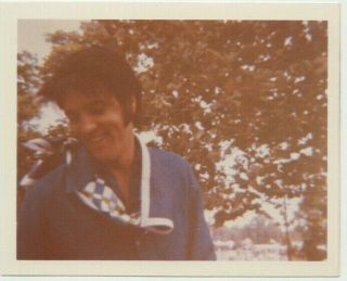 Elvis Presley Rare Vintage 40,  Yr Old Kodak Photo Graceland Mansion