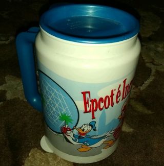 Vintage Walt Disney World 1997 Epcoté Incrivel Travel Mug Coca Cola