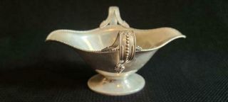 Sterling Silver Gorham Gravy Boat 3 1/2 " Tall With Handles 4oz Not Weighted