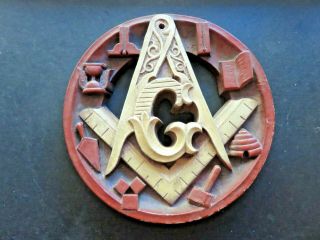 Vintage Order Of Masons Masonic Wall Plaque 4 "