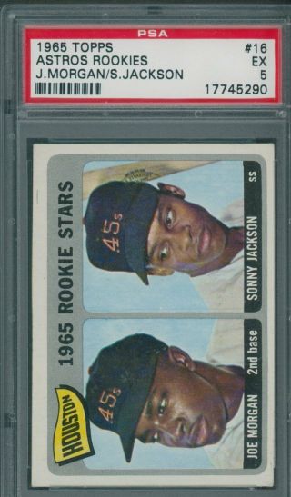1965 Topps 16 Astros Rookies Joe Morgan Sonny Jackson Psa Ex 5 5290