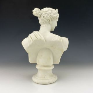 Antique Parian Pottery - Neo - Classical Grecian Lady Bust - Lovely 3