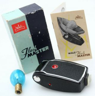 Walz Flashmaster Made In Japan Photo Camera Flash W/ Orig.  Box Vintage 389096