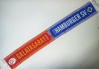 Vintage Galatasaray Vs Hamburger Uefa Cup Football Scarf 2009 Ultras