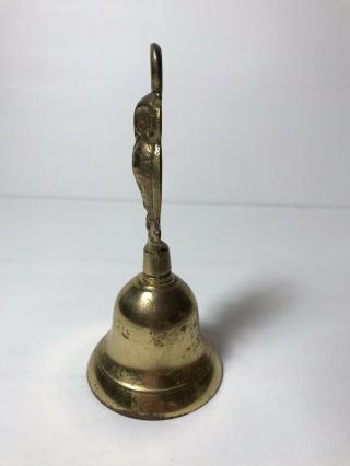 Vintage Brass Owl Bell Made In England 5” 2