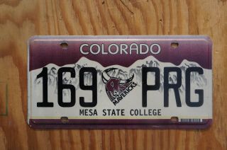 Mesa State College Colorado License Plate