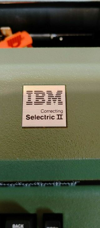 Vintage Avocado Green IBM Selectric II Correcting Electric Typewriter 2