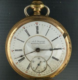 Antique A.  E.  Garnsey 17 Jewels Gold Filled Pocket Watch