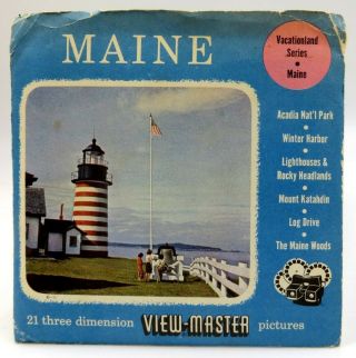 View - Master Maine - 1 - 2 - 3,  Maine,  1955 Vintage S3 Package,  3 Reel Set