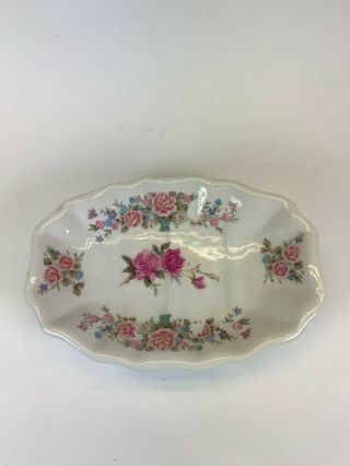 Soap Dish Roses Ceramic Vintage