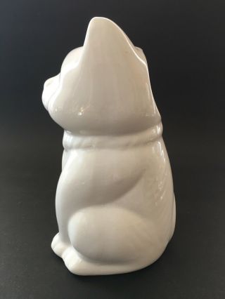 Vintage Lucky Cat White Ceramic Benihana Tiki Mug Planter Vase DW127 2