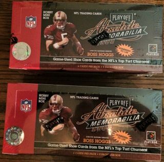2002 Playoff Absolute Memorabilia Football Mini Boxes Factory - Two 9 Packs