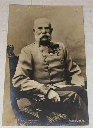 Vintage Postcard Emperor Franz Joseph I Of Austria Hungary,  Real Postcard