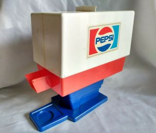Vintage Toy Pepsi Dispenser Soda Machine Cool Advertising Made In Usa