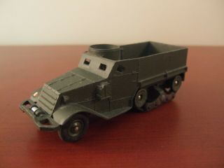Vintage Dinky Meccano Half Track Military Vehicle Wwii Army Metal France 822