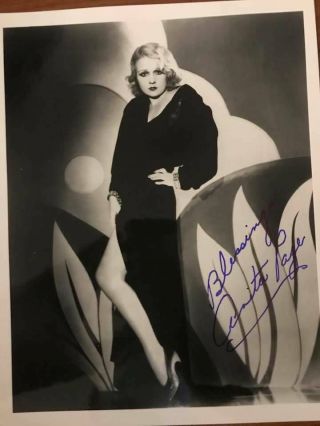 Silent Film Actress Anita Page Autograph Vintage Pic With