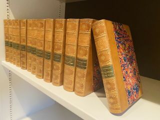 Waverley Novels,  Sir Walter Scott; Set 29 Volumes Across 13 Books,  Antique 1876 2