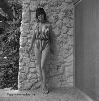 Early 1960s Bunny Yeager Camera Negative Self Portrait Sexy Leggy Swimsuit Model 2