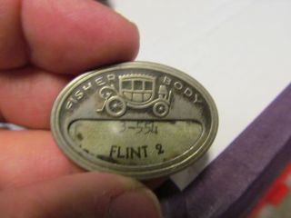 Vintage Fisher Body Employee Badge Flint,  Michigan - Superior Seal & Stamp Co.