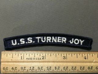 Vintage U.  S.  S.  Turner Joy Us Navy Rocker Tab Shoulder Patch