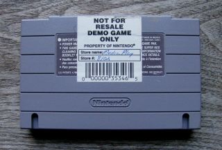 Donkey Kong Country 3 SNES Nintendo - Not For Resale - Demo Only Cartridge 2