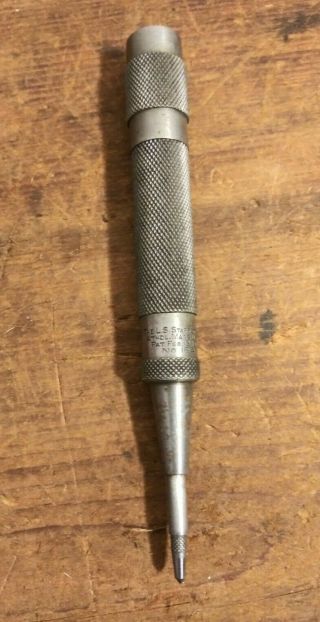 Vintage Starrett No.  18a Automatic Center Punch Tool