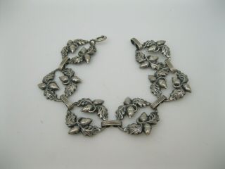 Vintage Danecraft Sterling Silver Oak Leaf / Acorn Bracelet