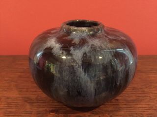 Vintage Blue Drip Glaze Vase