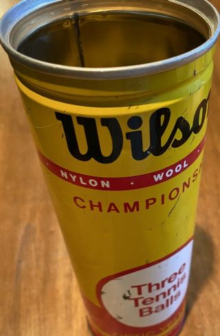Wilson Championship Tennis Balls (2 Of 3) - Steel Can Optic Yellow - Vintage