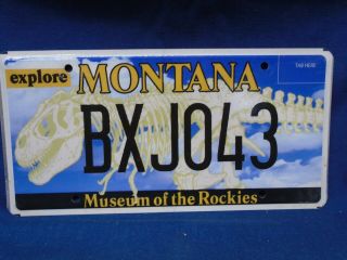 Museum Of The Rockies Montana License Plate