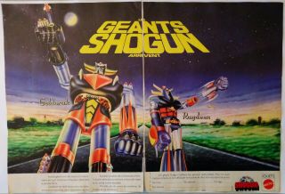 1978 Vintage Paper Print Ad 2 - Pg Mattel Shogun Raydeen Goldorak Giants