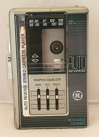 Vintage General Electric 3 - 5477a Portable Cassette Player Radio Equalizer Only