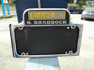 C.  A.  Clark License Plate Frame 1940 