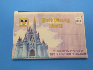 Vintage Souvenir Postcard Folder Walt Disney World S301