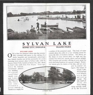Grand Rapids & Indiana brochure - Sylvan Lake Island Park - Rome City,  IN - 1905 3