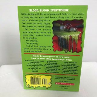 Vintage R.  L.  Stine Goosebumps Monster Blood Alt Cover Paperback Book 1992 2